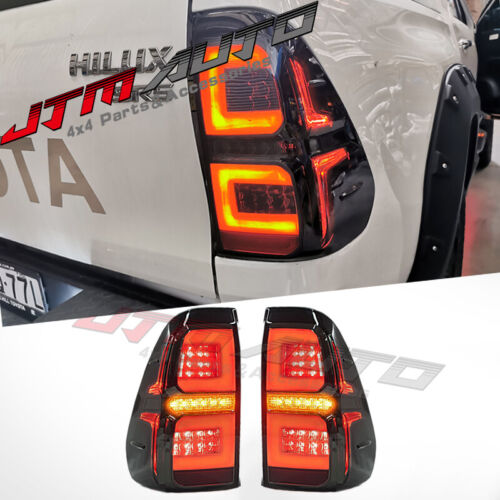 Smoked Full Sequential Led Tail Lights to suit Toyota Hilux N80 2015-2024