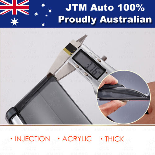 INJ Chrome Weather Shield Weathershield Window Visor for Hyundai Tucson 15-21