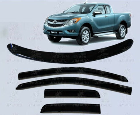 Bonnet Protector + Weathershields Visor for Mazda BT50 BT-50 Extra Cab 2012-2020