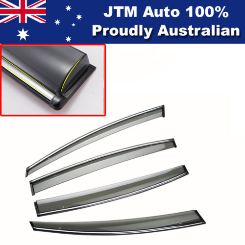 INJ Chrome Weather Shield Weathershield Window Visor for Hyundai Tucson 15-21