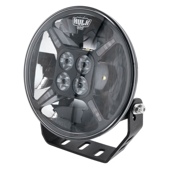 HULK 4X4 HULK 4x4 9" Round LED Driving Light w/ Front Position Lamp (Black Fascia)