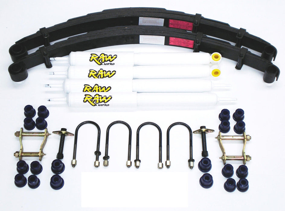 Fulcrum Suspensions 2 Inch 50mm RAW Nitro 4x4 Lift Kit to suit Nissan Navara D22 1997-2015