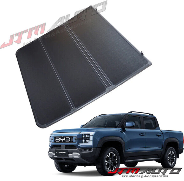 Aluminum Tri-Fold Folding Hard Tonneau Cover to suit BYD Shark 6 Shark6 2025+