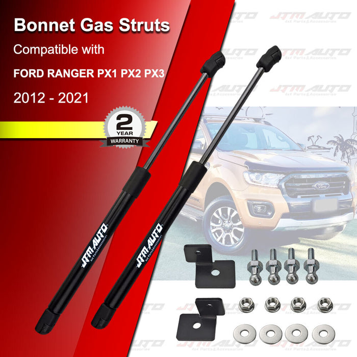 JTM Bonnet Strut Kit to suit Ford Ranger PX1 PX2 PX3 (2012 – 2021)
