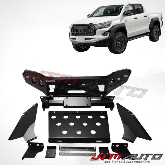 Non Loop Rugged Bull Bar Bumper Replacement to suit Toyota Hilux GR Sport