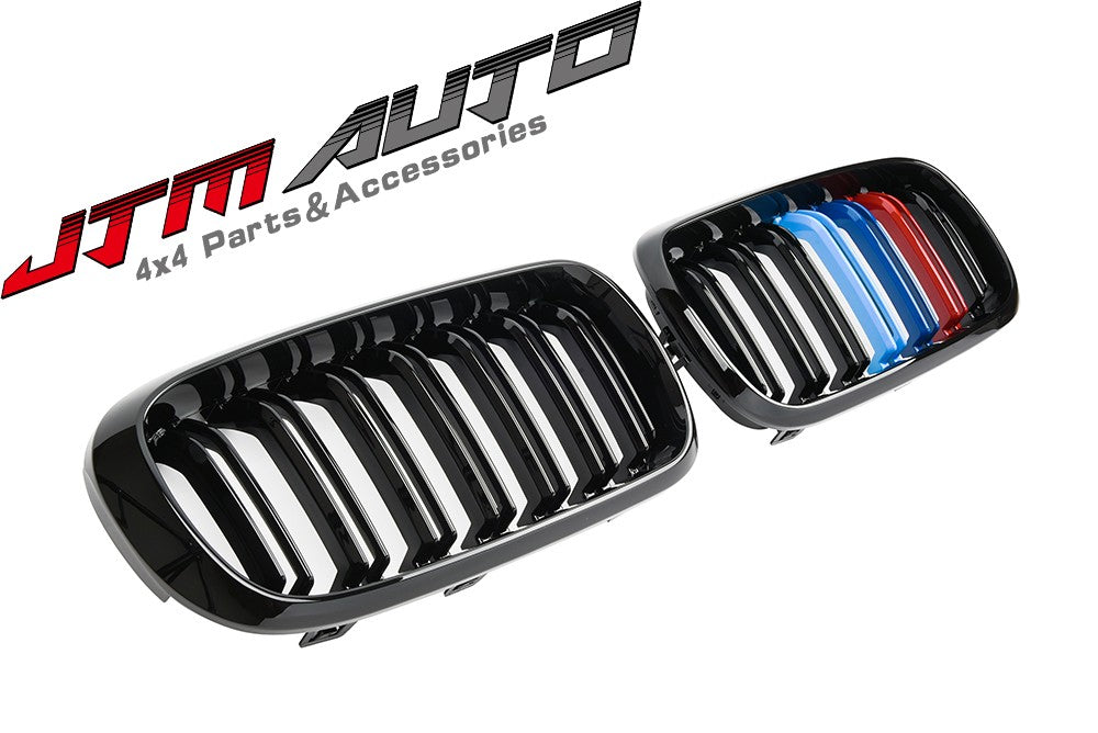 Gloss Black M Line Bumper Grill Grille for BMW X5 F15 X6 F16 X5M F85 X6M F86