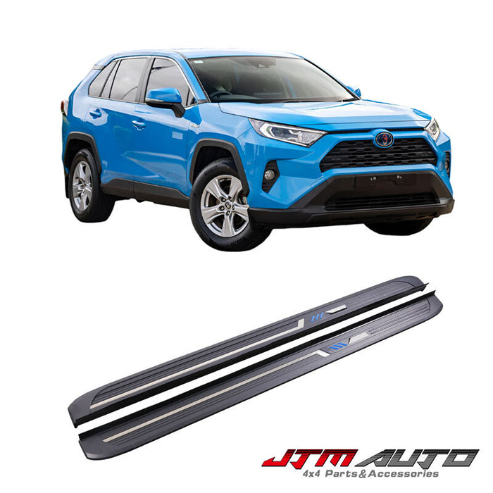 Black Aluminium Running Board Side Steps to suit Toyota Rav4 XA50 2019-2025