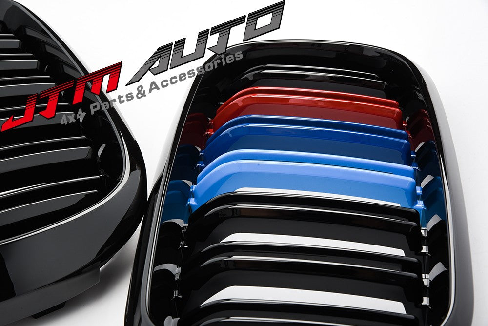 Gloss Black M Line Bumper Grill Grille for BMW X5 F15 X6 F16 X5M F85 X6M F86