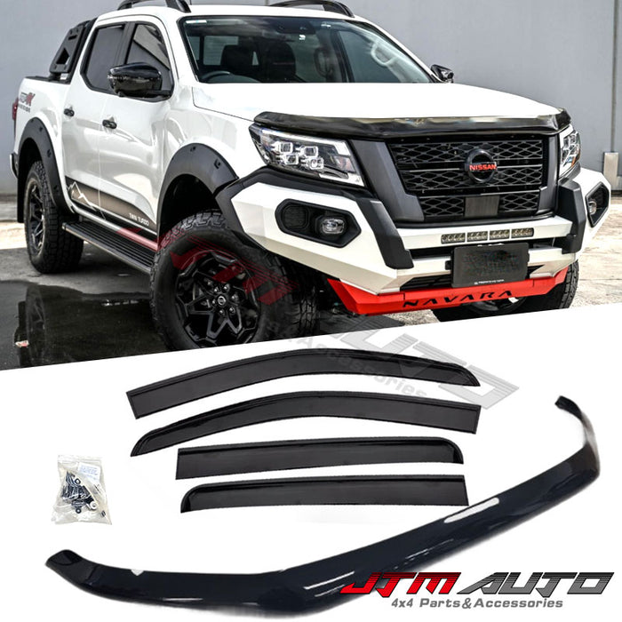 Bonnet Protector Guard and Weather Shields Visors to suit Navara NP300 D23 2020+