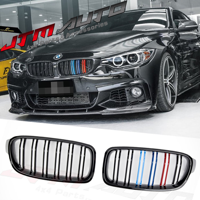Gloss Black M Style Front Bumper Bar Grill Grille to suit BMW 3 Series F30 F31
