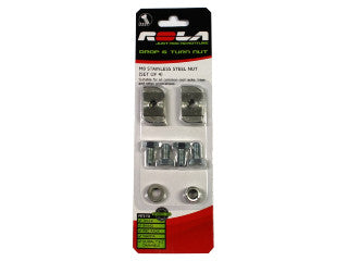 ROLA Hardware Pack - M8 SS Drop & Turn Nut Set - 4 pack