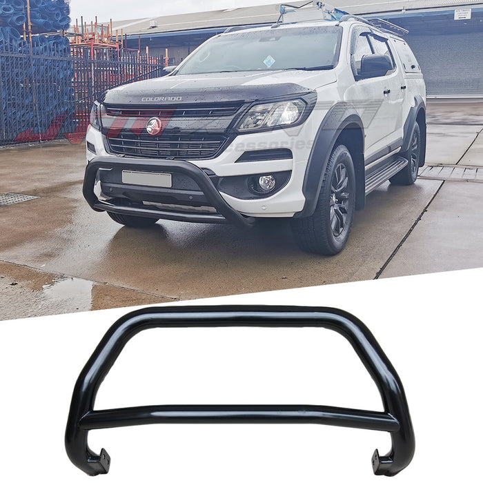 Sensor Compliant 3" Black Nudge Bar Grille Guard for Holden Colorado 2016-2020