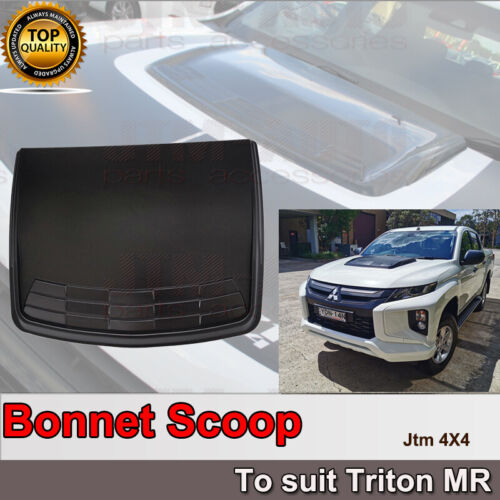 Matt Black Bonnet Scoop Hood Cover to suit Mitsubishi Triton MR 2019+