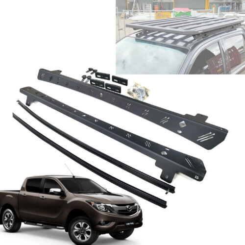 Black roof racks brackets kits roof rails to suit Mazda BT-50 BT50 201 ...