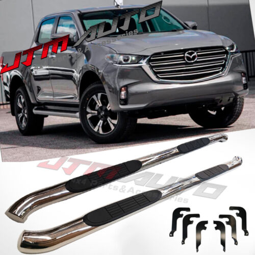 Running Boards Side Steps 3" Stainless Steel to suit Mazda BT-50 BT50 2020+ MY21