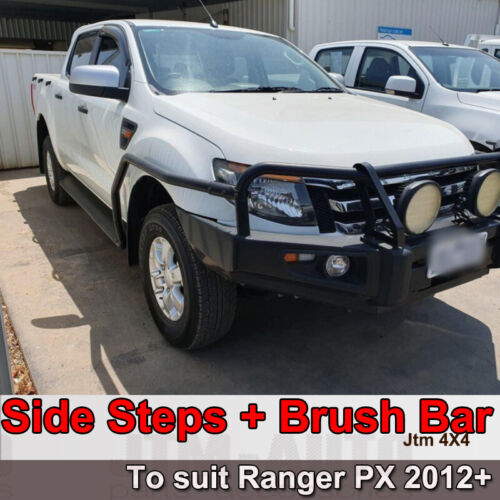 Heavy Duty Side Steps & Brush Bars to suit Ford Ranger PX PX2 PX3 2012-2022