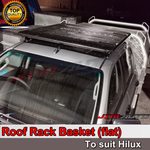 Universal Black Roof Rack Roof Basket (Flat) to suit Toyota Hilux N70 N80 2005+