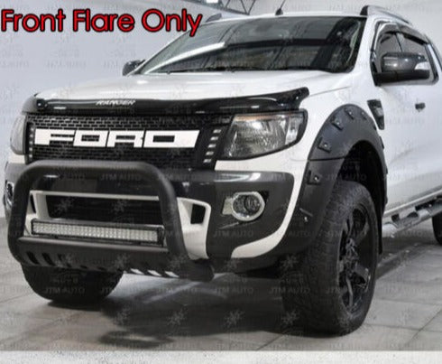 Black Fender Flare Wheel Arch Pocket Style for Ford Ranger 2012-2015 Front Only