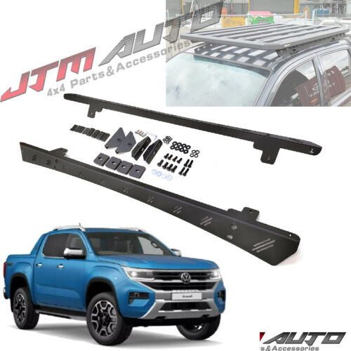 Black roof racks brackets kits roof rails to suit VW Volkswagen Amarok 2023