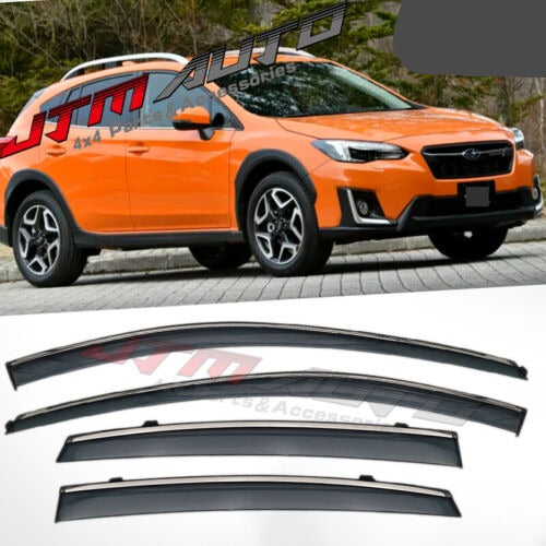 IJ Chrome Weather Shield Weathershield Window Visor to suit Subaru XV 2018+.