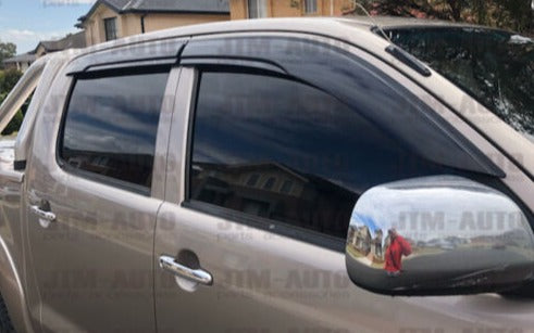 thumbnail image 2 of BD (UNI) Black Acrylic Window Visors / Rain Guards For Toyota Hilux Pickup 1983-1988 (2-Door) 2 of 4