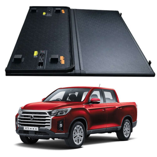 Aluminium Tri-Fold Folding Hard Tonneau Cover to suit SsangYong Musso SWB 17-24