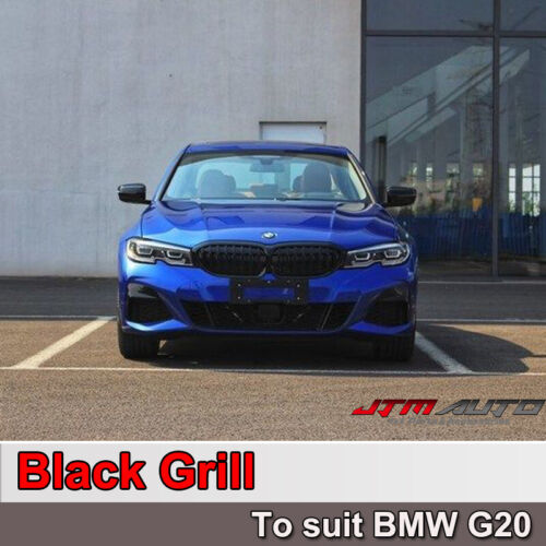 Gloss Black Front Bumper Bar Grill Grille suitable for BMW 3 Series G20 G21