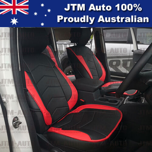 PREMIUM Red PU leather Waterproof Seat Covers for Volkswagen Amarok 2010-2018