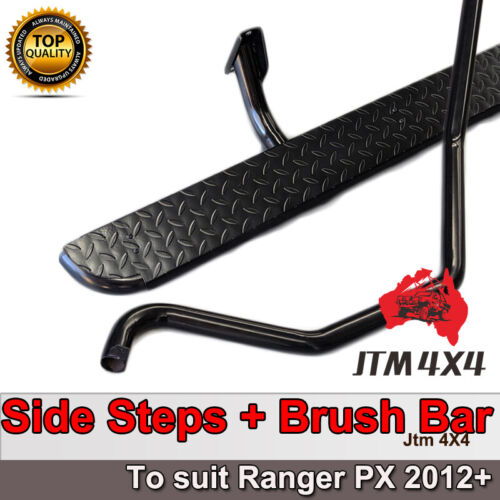 Heavy Duty Side Steps & Brush Bars to suit Ford Ranger PX PX2 PX3 2012-2022