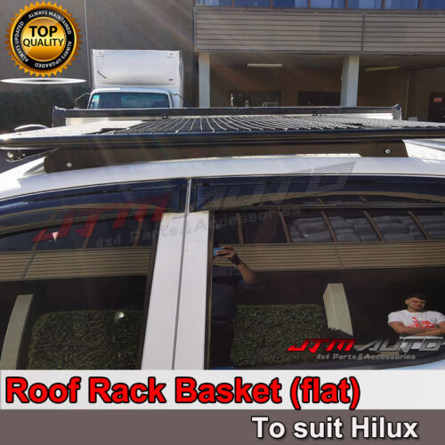 Universal Black Roof Rack Roof Basket (Flat) to suit Toyota Hilux N70 N80 2005+