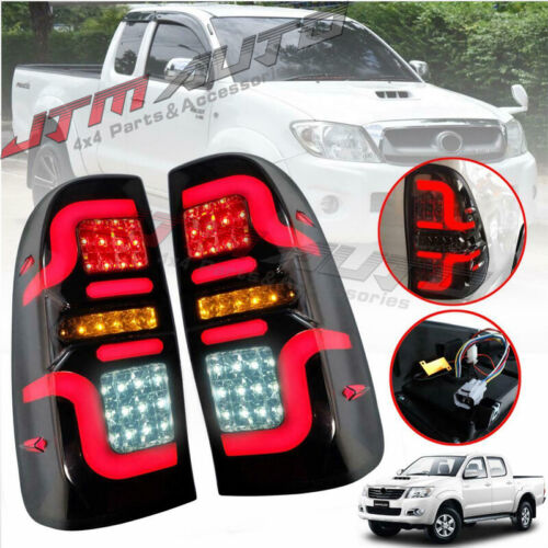 Smoked Full Sequential Led Tail Lights to suit Toyota Hilux N70 2005-2014