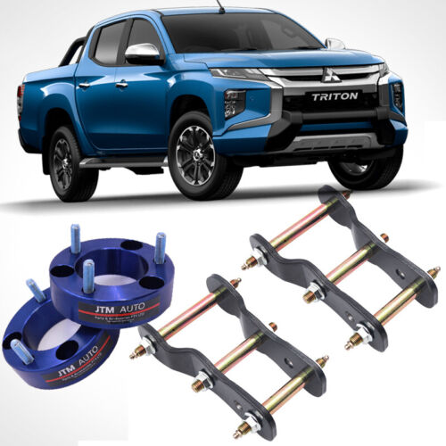 Front Coil Shock Strut Spacer Lift Kit + Rear Shackle Mitsubishi Triton MQ MR