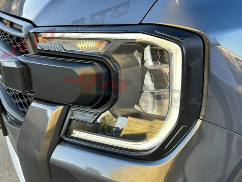 Black Head Light + Tail Light Trim Cover to suit Ford New Gen Ranger 2022+ MY22