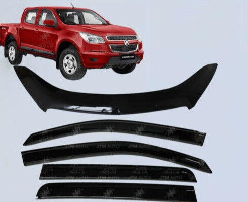 Bonnet Protector + Weather Shields suit Holden Colorado Dual Cab 2012-2016