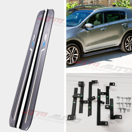 Black Aluminium Running Board Side Steps to suit KIA Sportage 2016-2021