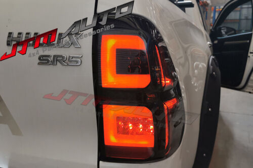 Smoked Full Sequential Led Tail Lights to suit Toyota Hilux N80 2015-2024