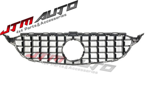 Chrome Black GT Style Grill Grille to suit Mercedes C-Class W205 C205 C43 15-18