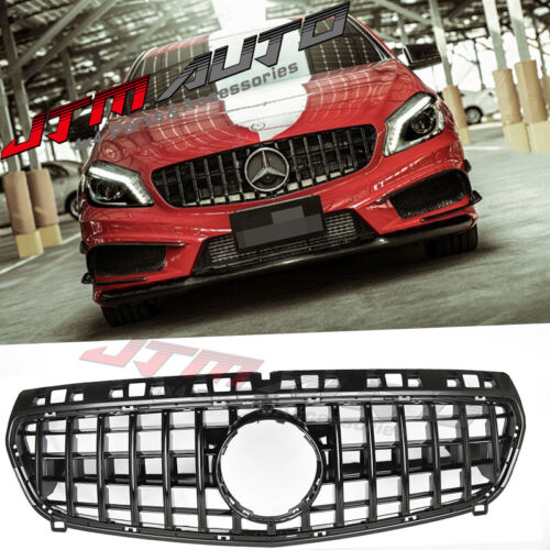 Gloss Black GT Bumper Grille Grill to suit Mercedes-Benz A-Class W176 A45 12-15