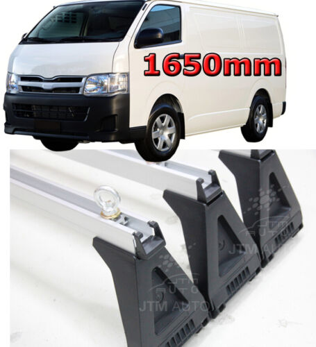 3 X 1650mm HEAVY DUTY ROOF RACKS to suit Toyota Hiace LWB HIACE 2005-2 ...