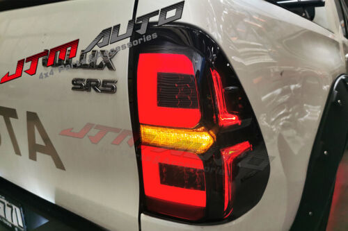 Smoked Full Sequential Led Tail Lights to suit Toyota Hilux N80 2015-2024