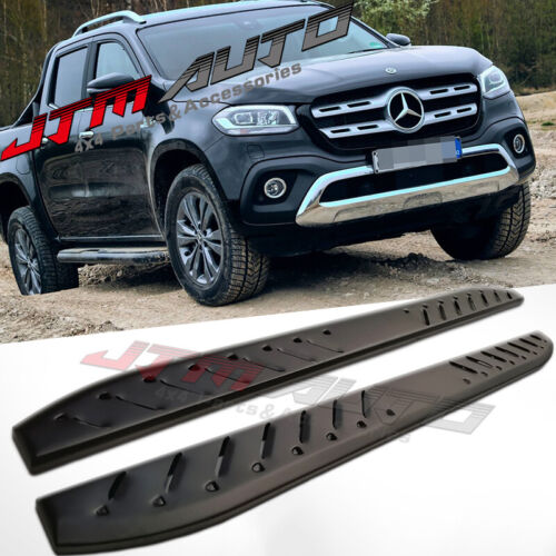 Heavy Duty Shark Bar Black Off road Side Steps to suit Mercedes Benz X-class