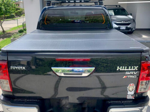 Aluminium Tri-Fold Folding Hard Tonneau Cover to suit Toyota Hilux N80 2015-2023