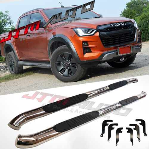 Running Boards Side Steps 3" Stainless Steel to suit Isuzu Dmax D-max 2020+ MY21