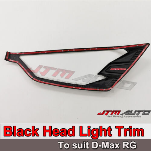 MATT Black Head Light Cover Trim to suit Isuzu D-max DMAX 2020+