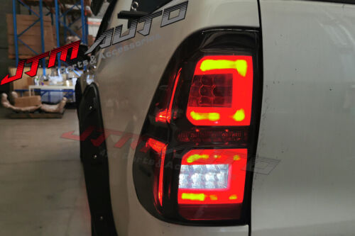 Smoked Full Sequential Led Tail Lights to suit Toyota Hilux N80 2015-2024