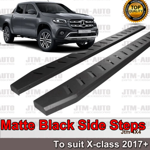 Heavy Duty Steel Black Off road Side Steps suit Mercedes-Benz X-class 2018+