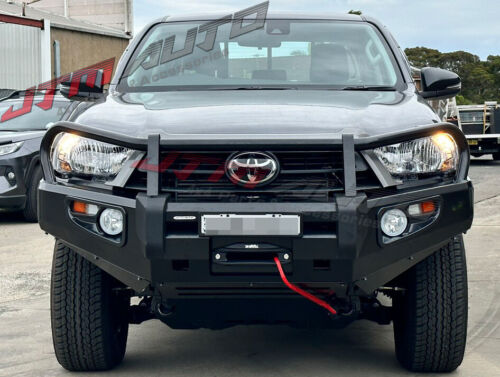 JTM Deluxe Steel ADR Bull Bar Winch Compatible to suit Toyota Hilux N80 2020+