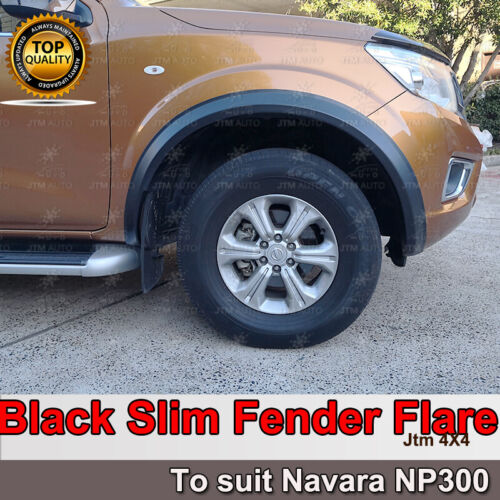 Matt Black Slim Fender Flare Wheel Arch to suit Nissan Navara NP300 2014-2020