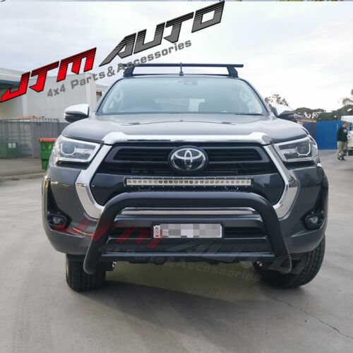 Nudge Bar 3" Black Steel Grille Guard to suit Toyota Hilux N80 2020+