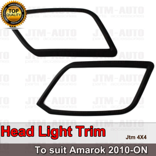 MATT Black Head Light Trim Cover to suit Volkswagen VW Amarok 2010-2021